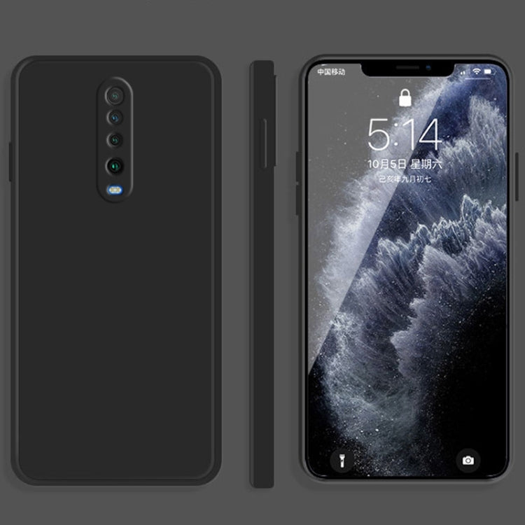 For Xiaomi Redmi K30 Solid Color Imitation Liquid Silicone Straight Edge Dropproof Full Coverage Protective Case