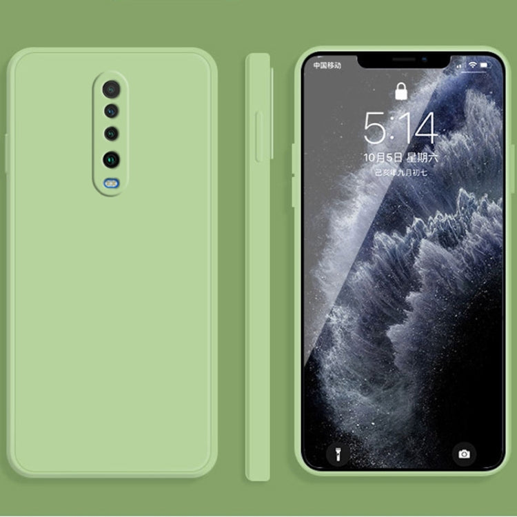 For Xiaomi Redmi K30 Solid Color Imitation Liquid Silicone Straight Edge Dropproof Full Coverage Protective Case