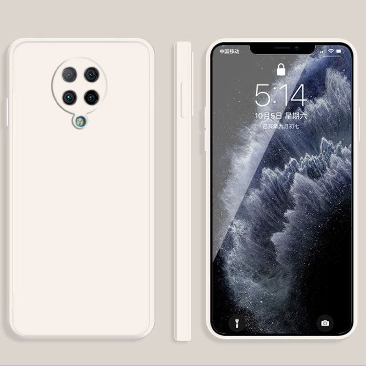 For Xiaomi Redmi K30 Pro Solid Color Imitation Liquid Silicone Straight Edge Dropproof Full Coverage Protective Case