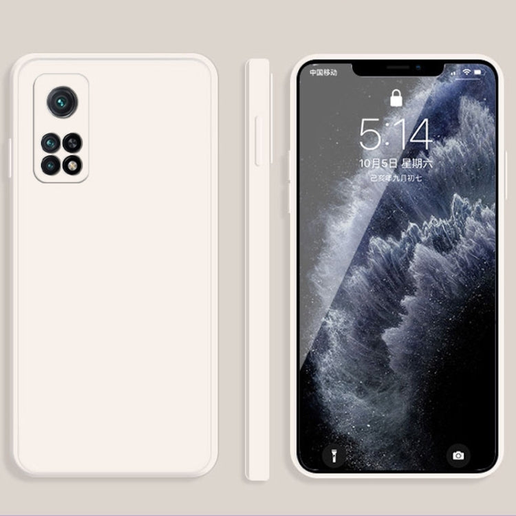 For Xiaomi Redmi K30S Solid Color Imitation Liquid Silicone Straight Edge Dropproof Full Coverage Protective Case