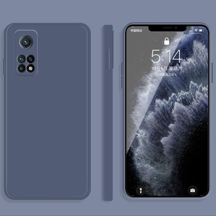 For Xiaomi Redmi K30S Solid Color Imitation Liquid Silicone Straight Edge Dropproof Full Coverage Protective Case