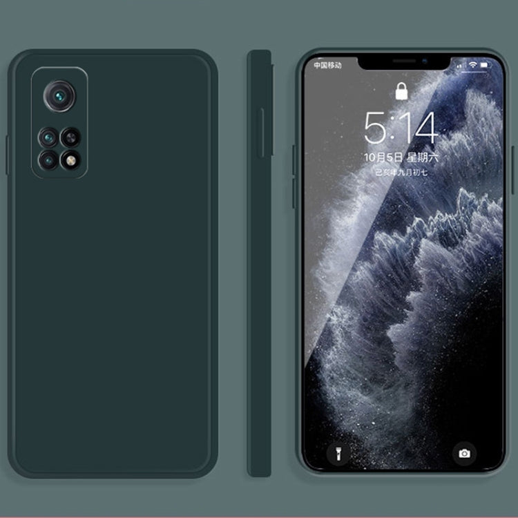 For Xiaomi Redmi K30S Solid Color Imitation Liquid Silicone Straight Edge Dropproof Full Coverage Protective Case