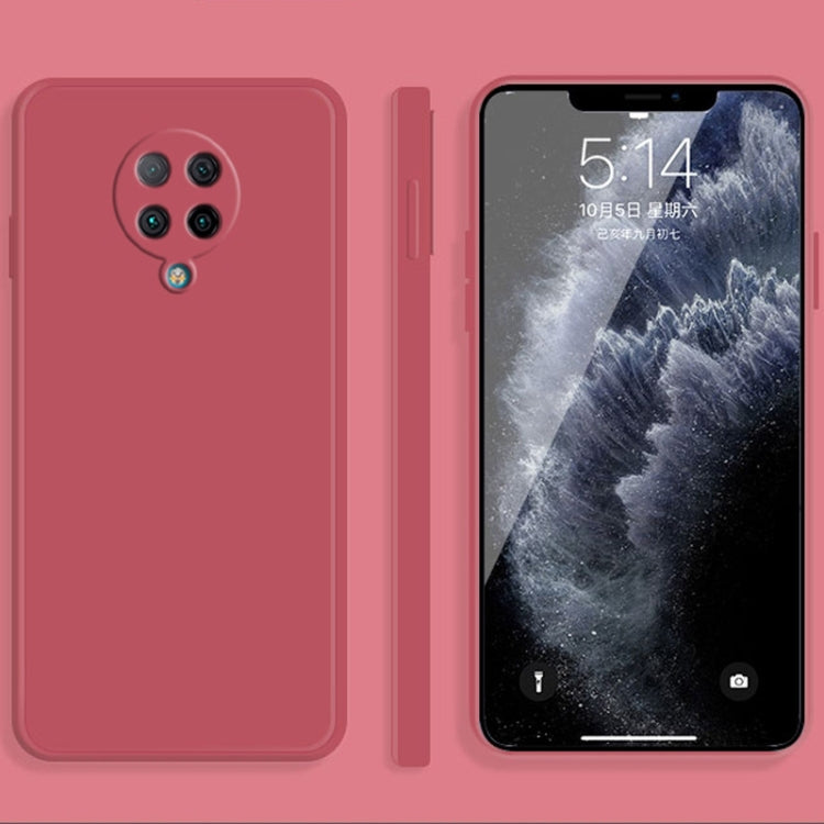 For Xiaomi Redmi K30 Ultra Solid Color Imitation Liquid Silicone Straight Edge Dropproof Full Coverage Protective Case