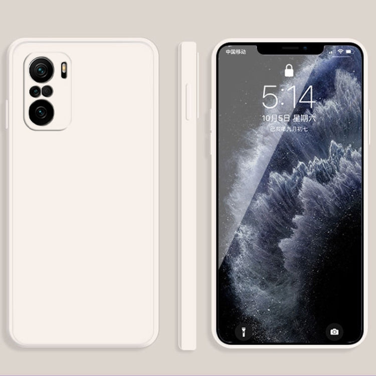 For Xiaomi Redmi K40 Solid Color Imitation Liquid Silicone Straight Edge Dropproof Full Coverage Protective Case