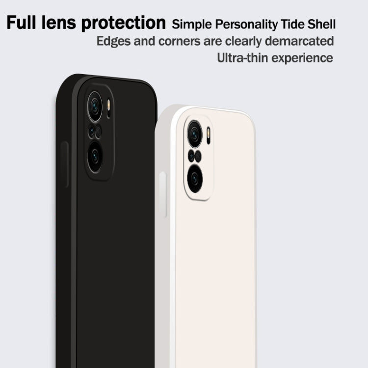 For Xiaomi Redmi K40 Pro Solid Color Imitation Liquid Silicone Straight Edge Dropproof Full Coverage Protective Case