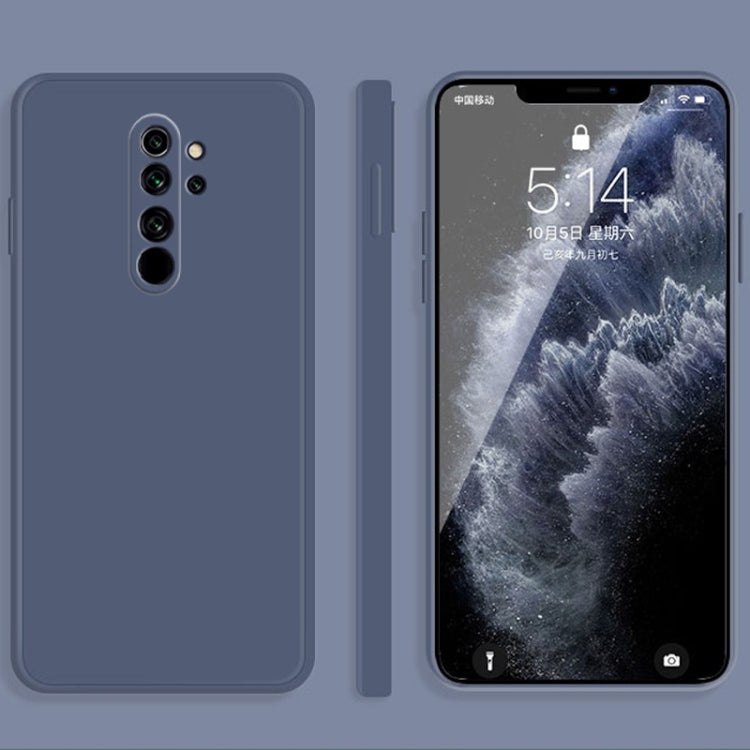 For Xiaomi Redmi Note 8 Pro Solid Color Imitation Liquid Silicone Straight Edge Dropproof Full Coverage Protective Case