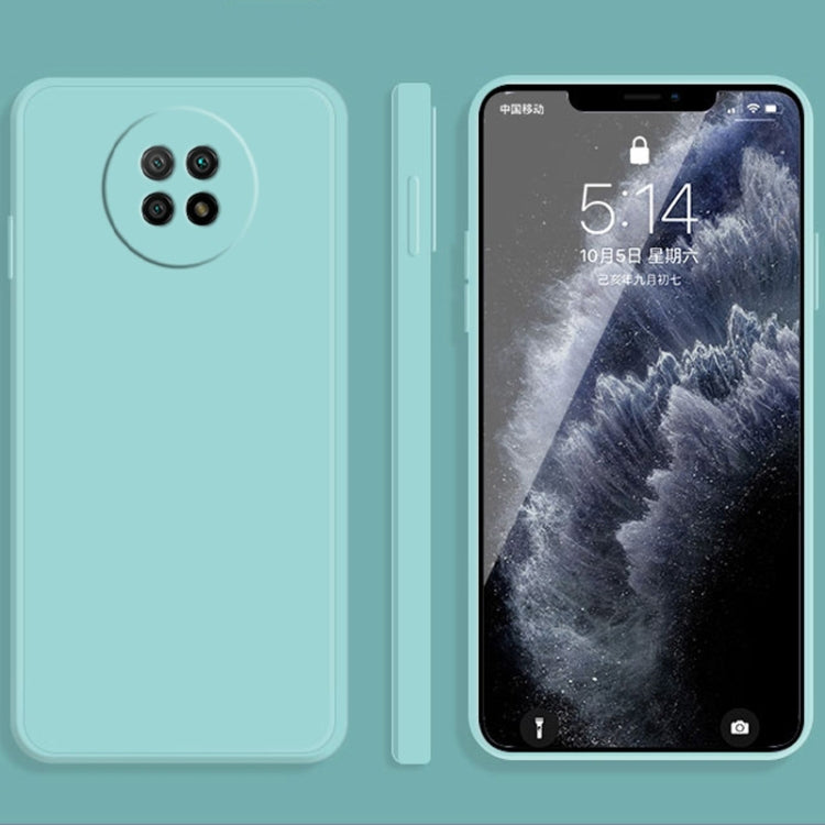 For Xiaomi Redmi Note 9 5G Solid Color Imitation Liquid Silicone Straight Edge Dropproof Full Coverage Protective Case