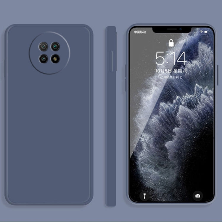 For Xiaomi Redmi Note 9 5G Solid Color Imitation Liquid Silicone Straight Edge Dropproof Full Coverage Protective Case
