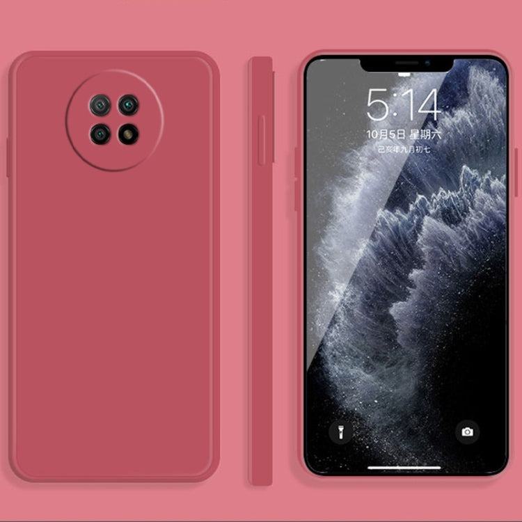 For Xiaomi Redmi Note 9 5G Solid Color Imitation Liquid Silicone Straight Edge Dropproof Full Coverage Protective Case