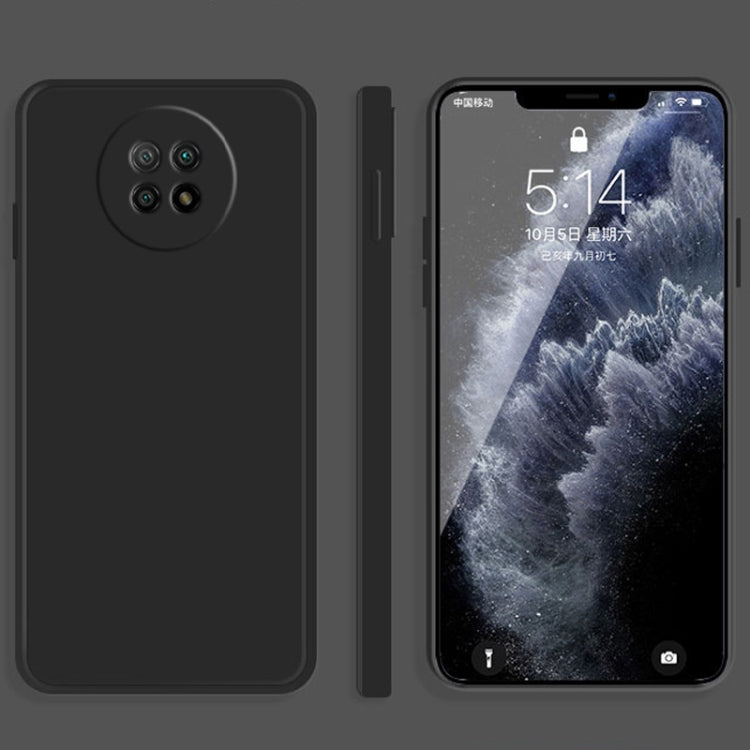For Xiaomi Redmi Note 9 5G Solid Color Imitation Liquid Silicone Straight Edge Dropproof Full Coverage Protective Case