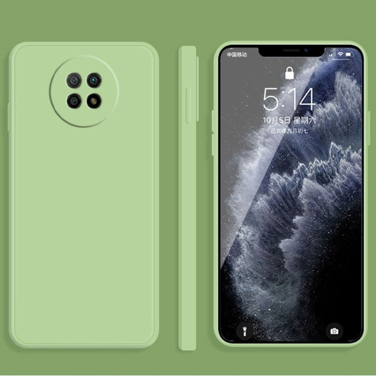 For Xiaomi Redmi Note 9 5G Solid Color Imitation Liquid Silicone Straight Edge Dropproof Full Coverage Protective Case