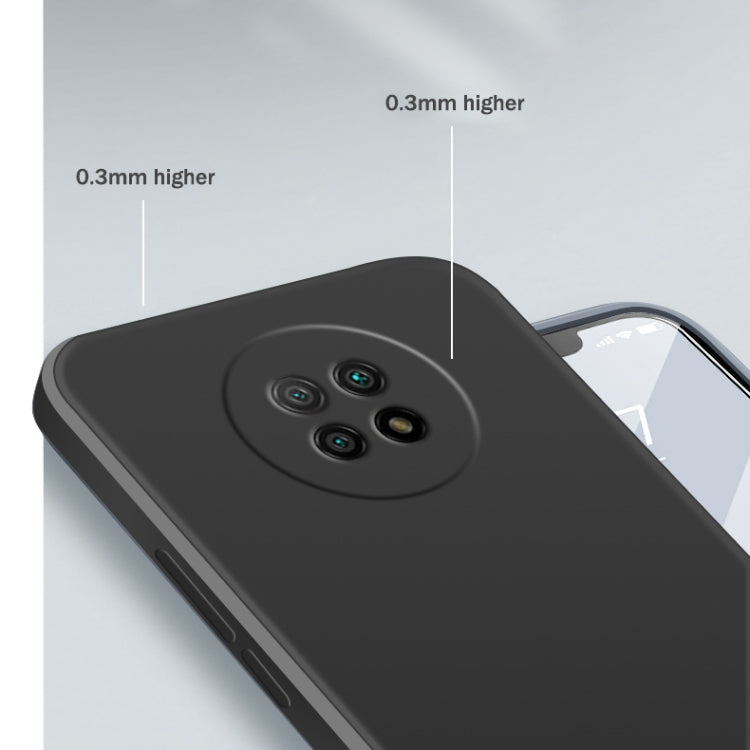 For Xiaomi Redmi Note 9 5G Solid Color Imitation Liquid Silicone Straight Edge Dropproof Full Coverage Protective Case