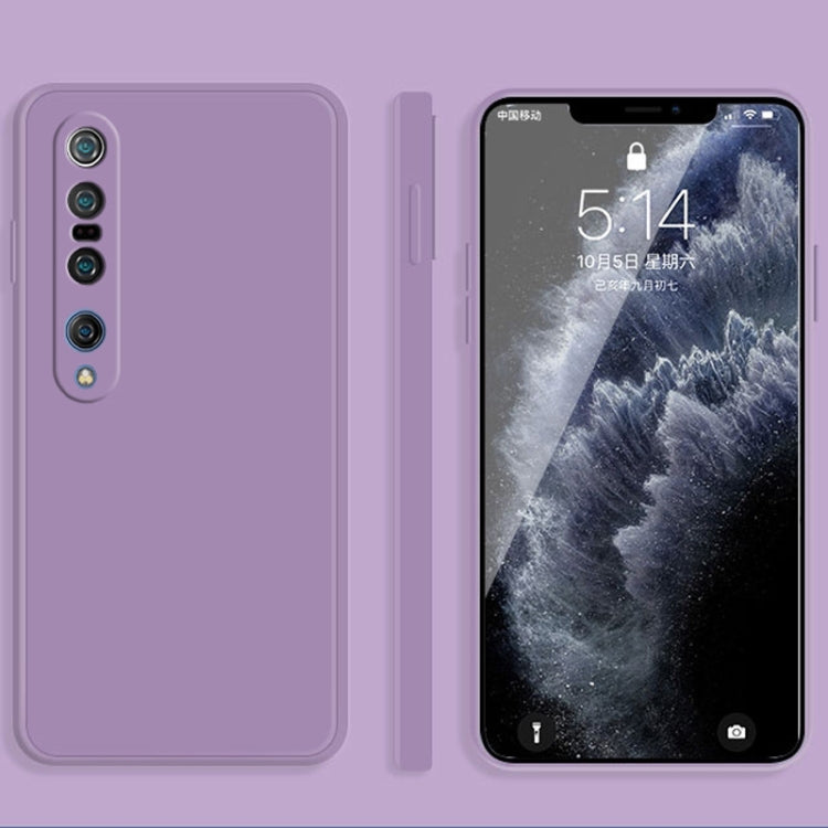 For Xiaomi Mi 10 Pro Solid Color Imitation Liquid Silicone Straight Edge Dropproof Full Coverage Protective Case