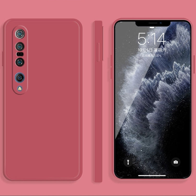 For Xiaomi Mi 10 Pro Solid Color Imitation Liquid Silicone Straight Edge Dropproof Full Coverage Protective Case