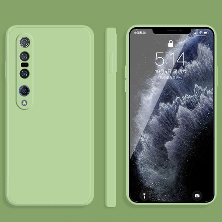 For Xiaomi Mi 10 Pro Solid Color Imitation Liquid Silicone Straight Edge Dropproof Full Coverage Protective Case