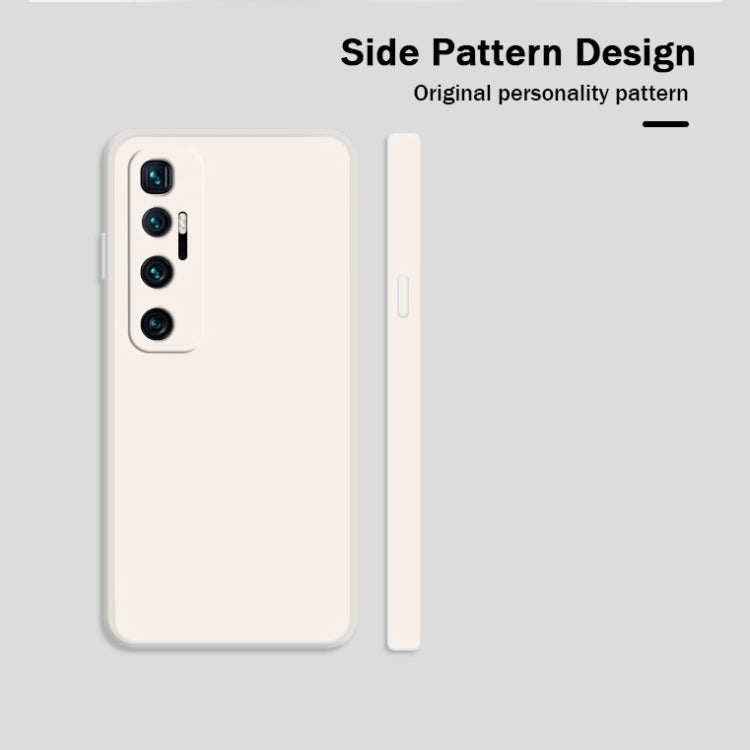 For Xiaomi Mi 10 Ultra Solid Color Imitation Liquid Silicone Straight Edge Dropproof Full Coverage Protective Case