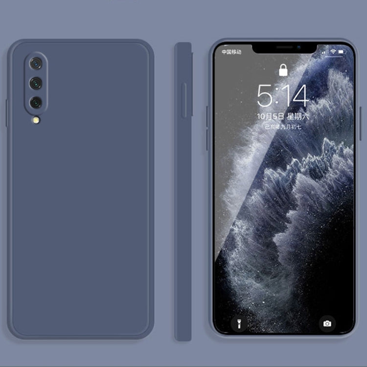 For Xiaomi CC9 Solid Color Imitation Liquid Silicone Straight Edge Dropproof Full Coverage Protective Case