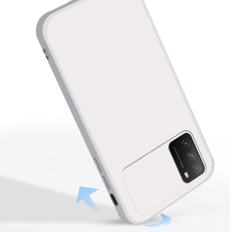 For Xiaomi Poco M3 Solid Color Imitation Liquid Silicone Straight Edge Dropproof Full Coverage Protective Case