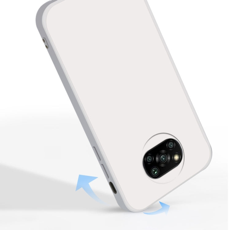 For Xiaomi Poco X3 NFC / Poco X3 Pro Solid Color Imitation Liquid Silicone Straight Edge Dropproof Full Coverage Protective Case