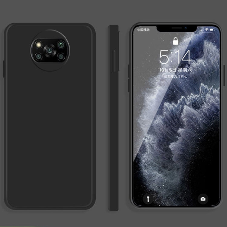 For Xiaomi Poco X3 NFC / Poco X3 Pro Solid Color Imitation Liquid Silicone Straight Edge Dropproof Full Coverage Protective Case