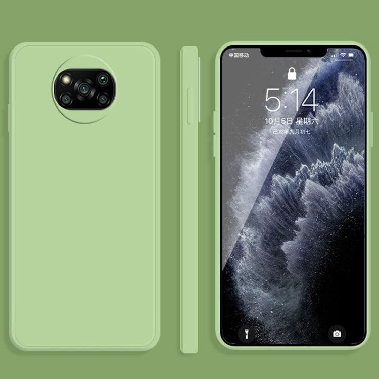 For Xiaomi Poco X3 NFC / Poco X3 Pro Solid Color Imitation Liquid Silicone Straight Edge Dropproof Full Coverage Protective Case