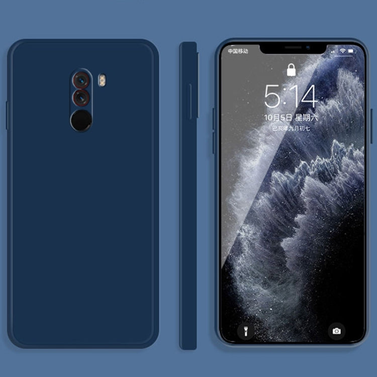 For Xiaomi PocoPhone F1 Solid Color Imitation Liquid Silicone Straight Edge Dropproof Full Coverage Protective Case