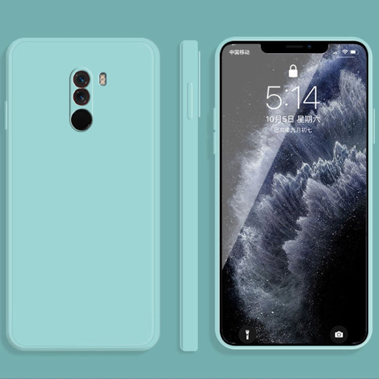 For Xiaomi PocoPhone F1 Solid Color Imitation Liquid Silicone Straight Edge Dropproof Full Coverage Protective Case