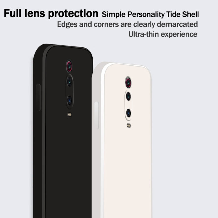 For Xiaomi Redmi K20 Solid Color Imitation Liquid Silicone Straight Edge Dropproof Full Coverage Protective Case