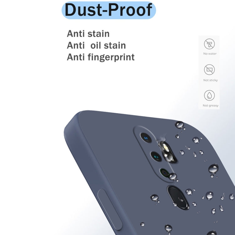 For OPPO A11 / A11X Solid Color Imitation Liquid Silicone Straight Edge Dropproof Full Coverage Protective Case