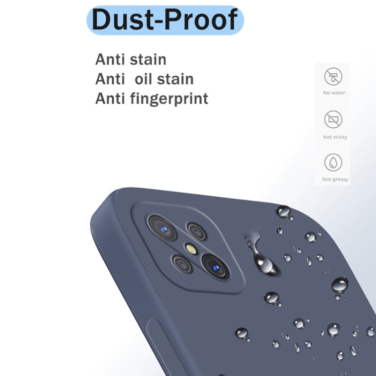 For OPPO A92s Solid Color Imitation Liquid Silicone Straight Edge Dropproof Full Coverage Protective Case