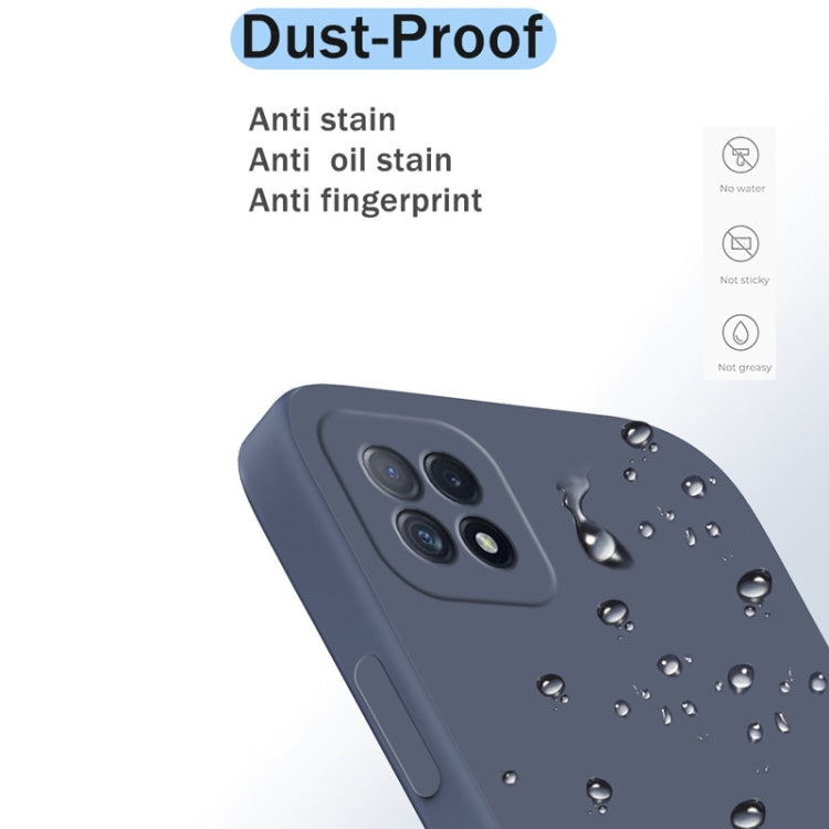 For OPPO A72 Solid Color Imitation Liquid Silicone Straight Edge Dropproof Full Coverage Protective Case