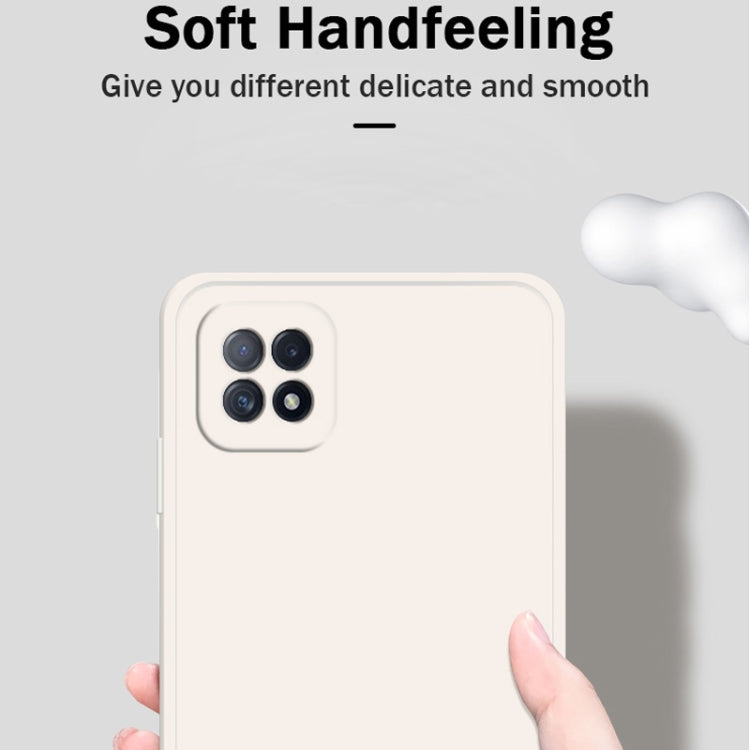 For OPPO A72 Solid Color Imitation Liquid Silicone Straight Edge Dropproof Full Coverage Protective Case