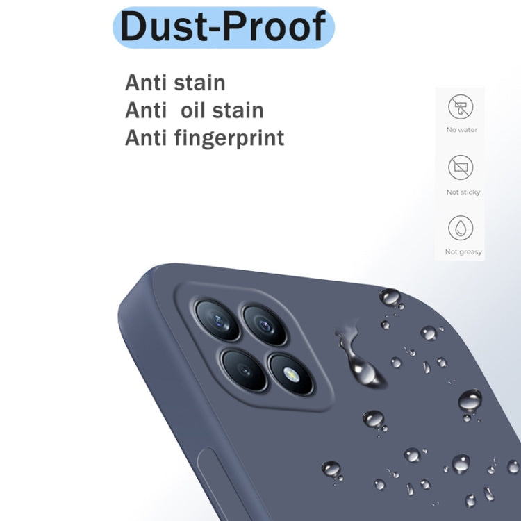 For OPPO Reno4 SE Solid Color Imitation Liquid Silicone Straight Edge Dropproof Full Coverage Protective Case