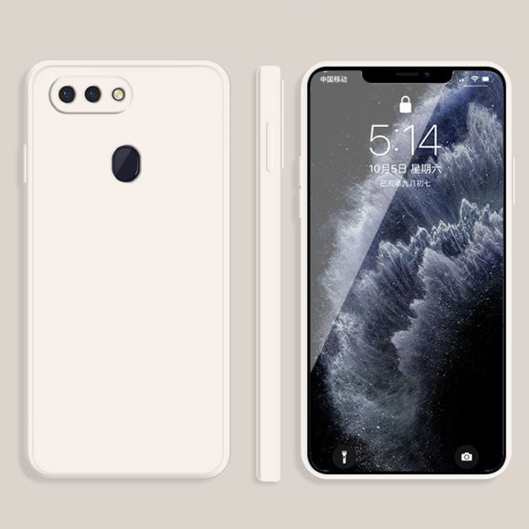 For OPPO R15 Solid Color Imitation Liquid Silicone Straight Edge Dropproof Full Coverage Protective Case