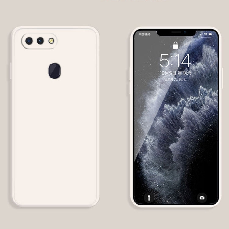 For OPPO R15 Solid Color Imitation Liquid Silicone Straight Edge Dropproof Full Coverage Protective Case