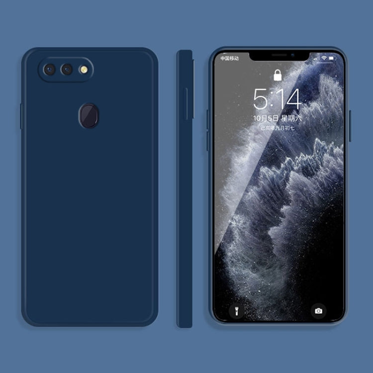 For OPPO R15 Solid Color Imitation Liquid Silicone Straight Edge Dropproof Full Coverage Protective Case