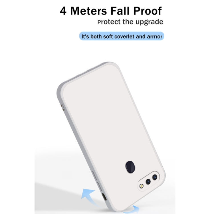 For OPPO R15 Solid Color Imitation Liquid Silicone Straight Edge Dropproof Full Coverage Protective Case