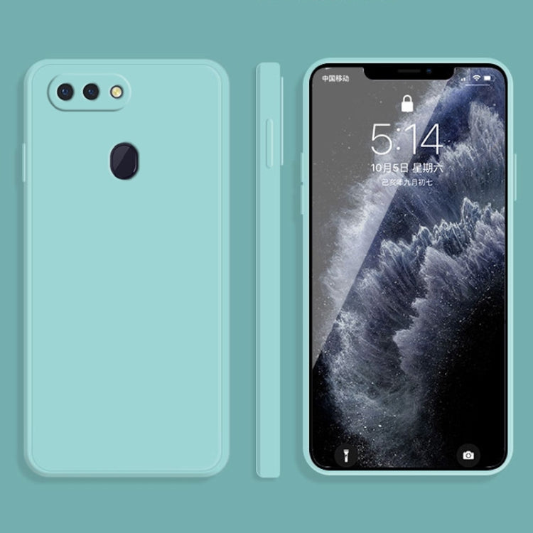 For OPPO R15 Solid Color Imitation Liquid Silicone Straight Edge Dropproof Full Coverage Protective Case