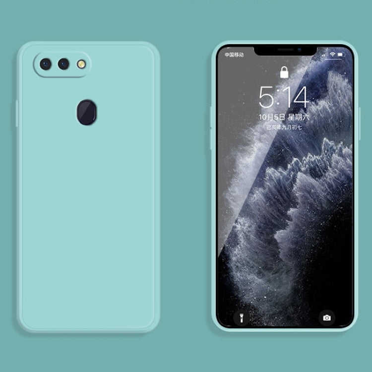 For OPPO R15 Solid Color Imitation Liquid Silicone Straight Edge Dropproof Full Coverage Protective Case