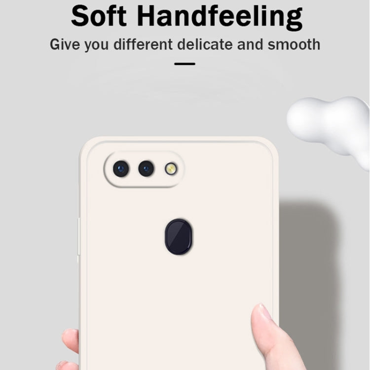 For OPPO R15 Solid Color Imitation Liquid Silicone Straight Edge Dropproof Full Coverage Protective Case