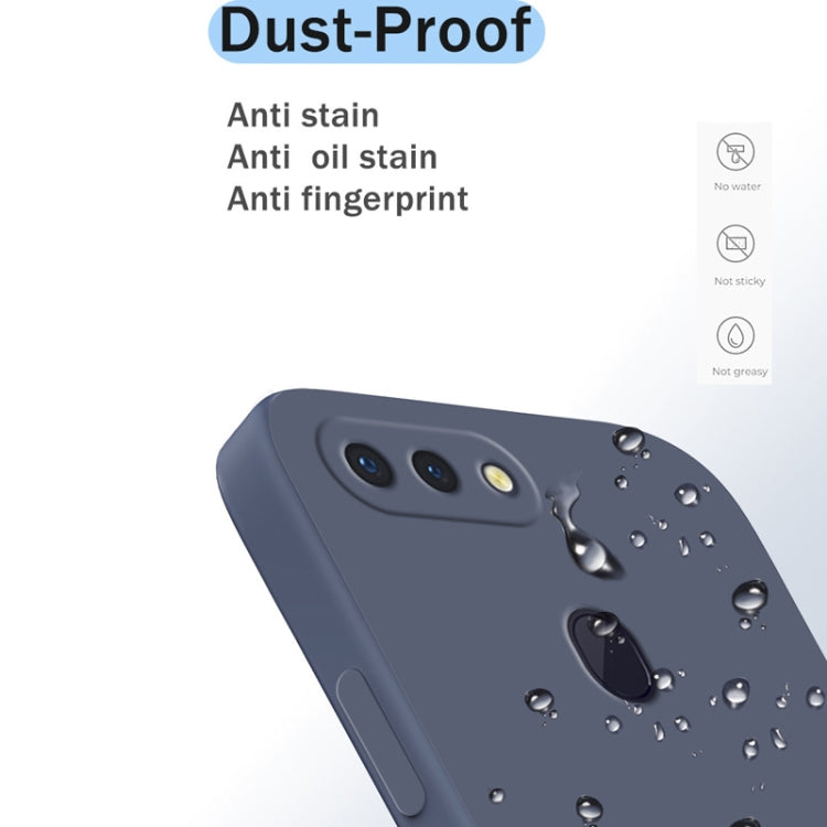 For OPPO R15 Solid Color Imitation Liquid Silicone Straight Edge Dropproof Full Coverage Protective Case