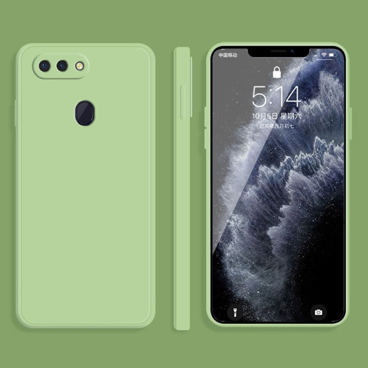 For OPPO R15 Solid Color Imitation Liquid Silicone Straight Edge Dropproof Full Coverage Protective Case