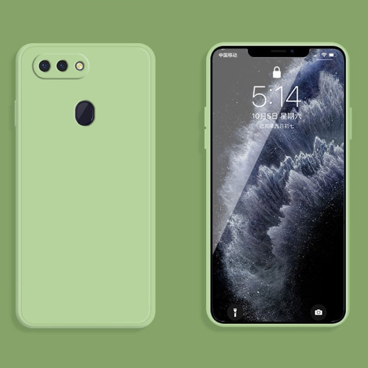 For OPPO R15 Solid Color Imitation Liquid Silicone Straight Edge Dropproof Full Coverage Protective Case