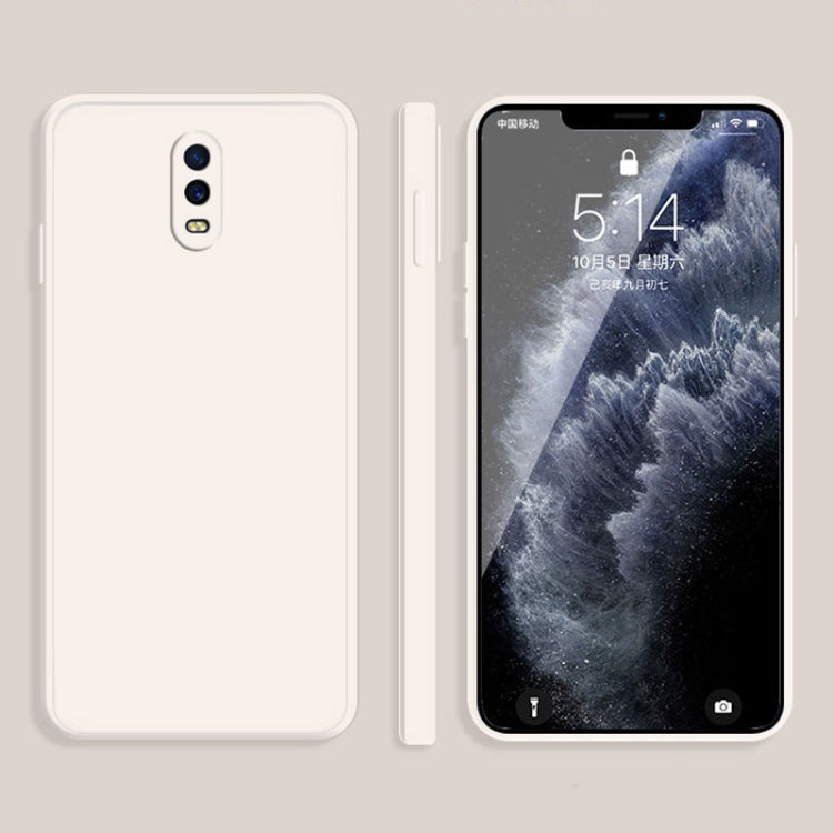 For OPPO R17 Solid Color Imitation Liquid Silicone Straight Edge Dropproof Full Coverage Protective Case