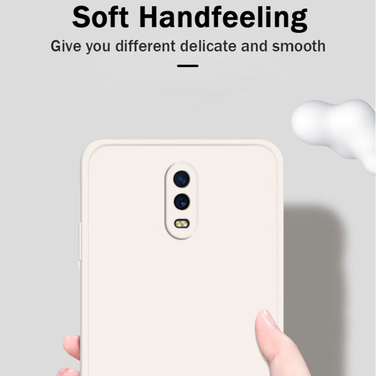 For OPPO R17 Solid Color Imitation Liquid Silicone Straight Edge Dropproof Full Coverage Protective Case