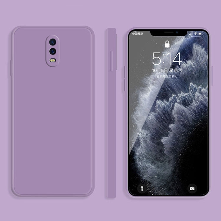 For OPPO R17 Solid Color Imitation Liquid Silicone Straight Edge Dropproof Full Coverage Protective Case