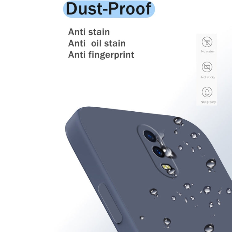 For OPPO R17 Solid Color Imitation Liquid Silicone Straight Edge Dropproof Full Coverage Protective Case