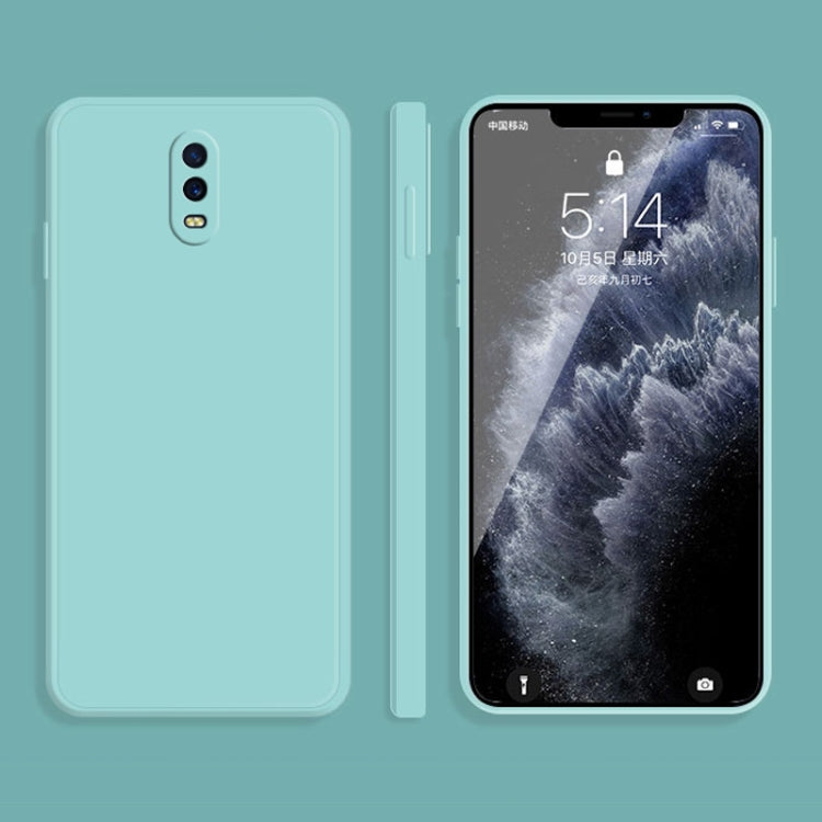 For OPPO R17 Solid Color Imitation Liquid Silicone Straight Edge Dropproof Full Coverage Protective Case
