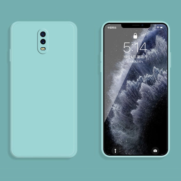 For OPPO R17 Solid Color Imitation Liquid Silicone Straight Edge Dropproof Full Coverage Protective Case