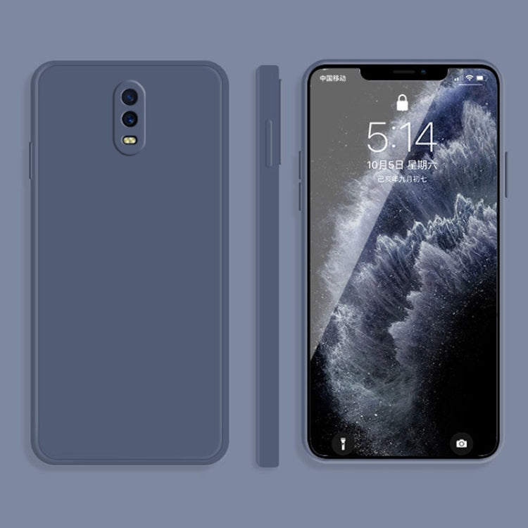 For OPPO R17 Solid Color Imitation Liquid Silicone Straight Edge Dropproof Full Coverage Protective Case